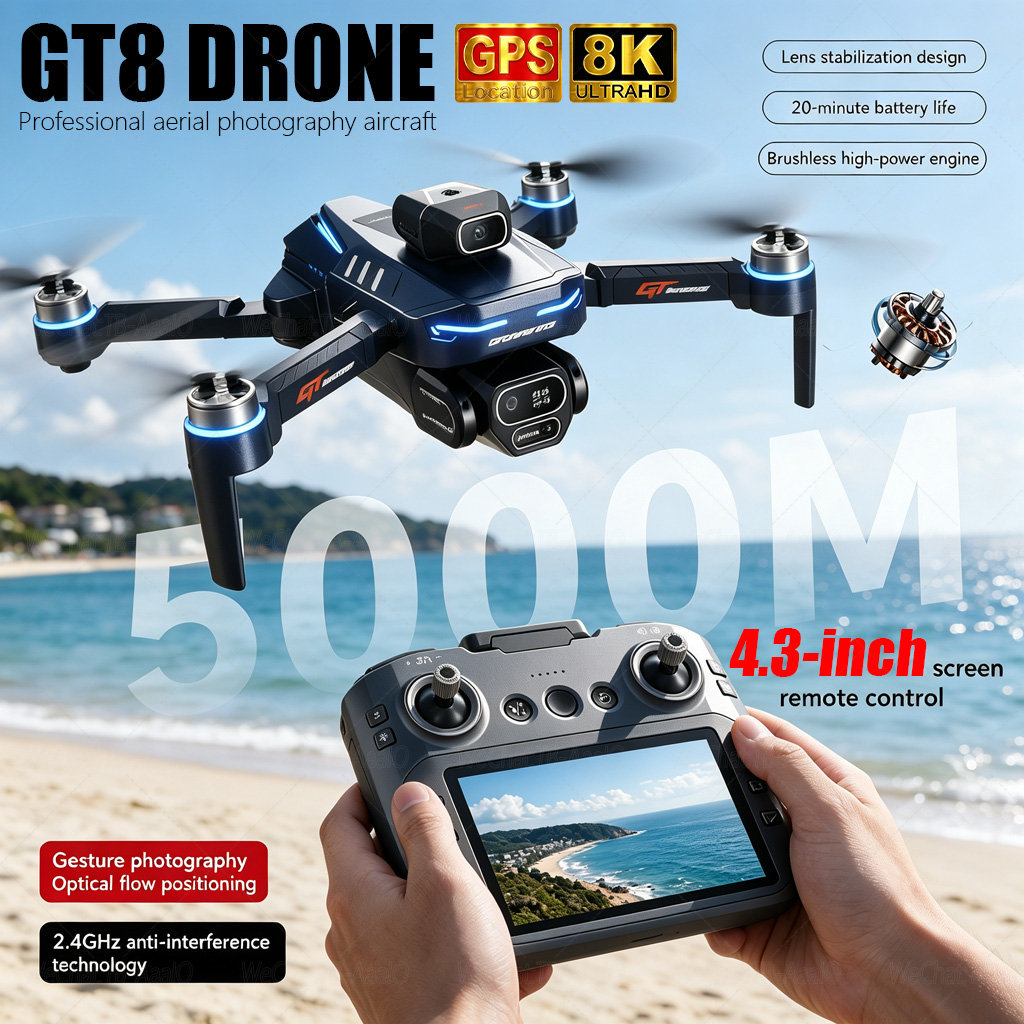 Drone Camera Night Vision - NUEVO Dron GT8 HD RC 4K